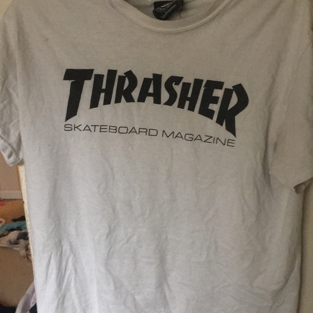 mens white thrashers t-shirt